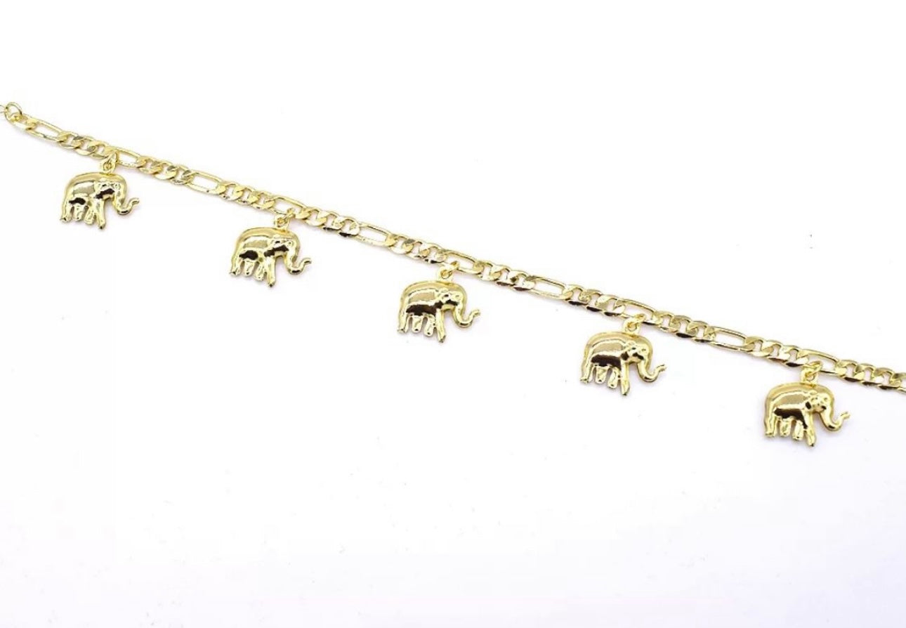 Strength All Over Me Elephant Anklet