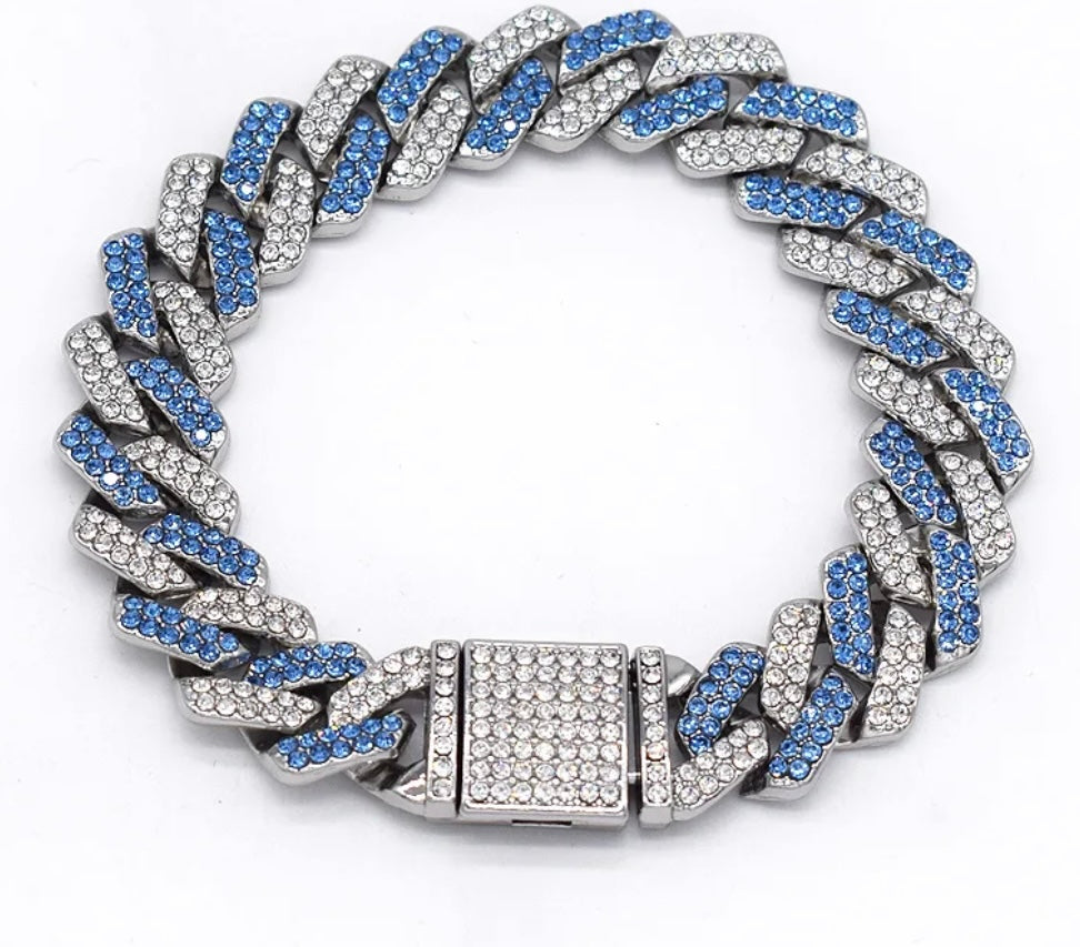 Lighting Blue/Silver Cuban Unisex Set