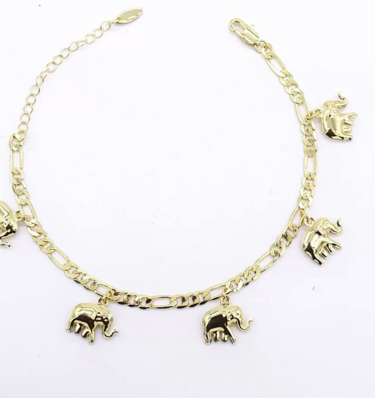 Strength All Over Me Elephant Anklet