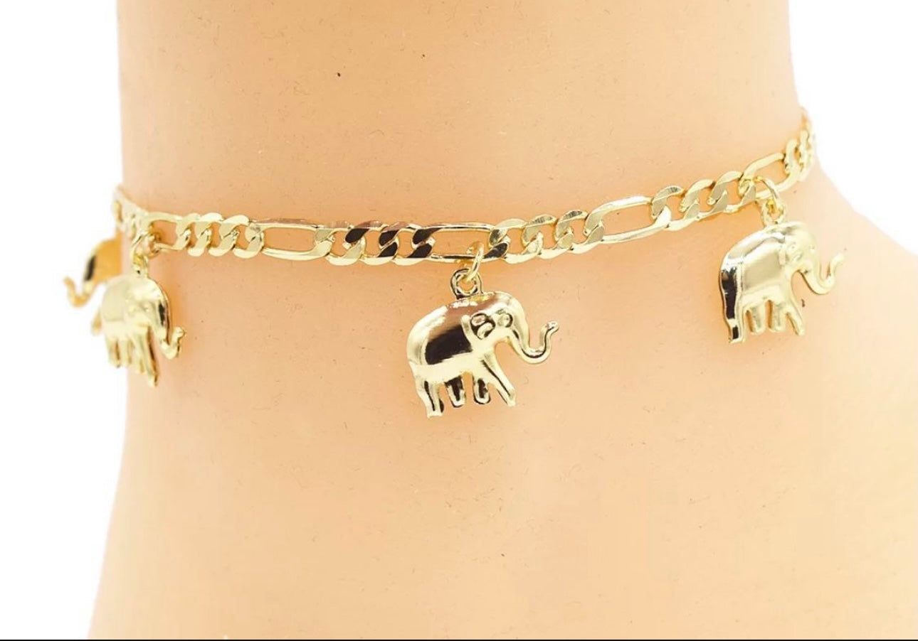 Strength All Over Me Elephant Anklet