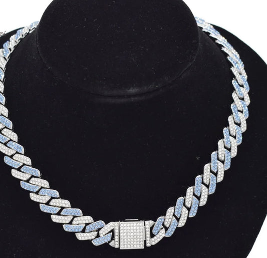 Lighting Blue/Silver Cuban Unisex Set